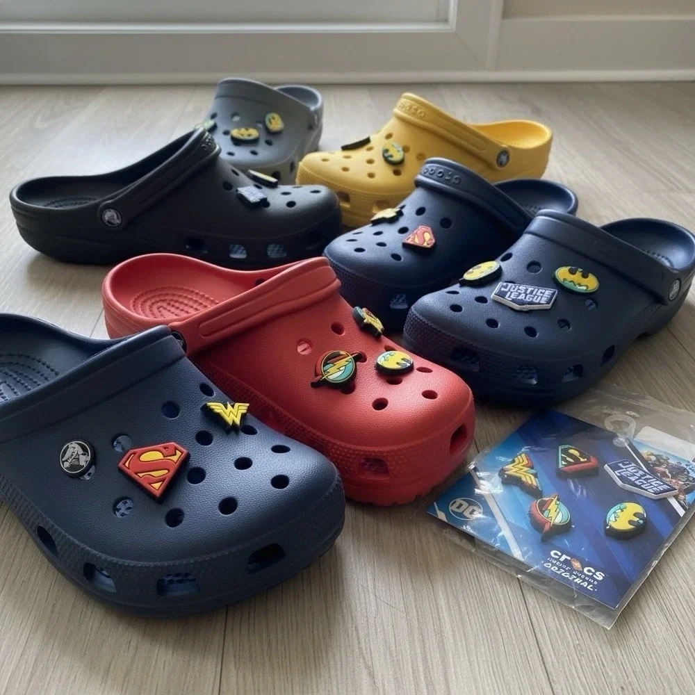 Crocs Jibbitz DC Justice League 5-Pack Charms Batman Superman Flash NIP